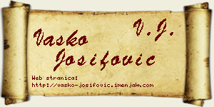 Vasko Josifović vizit kartica